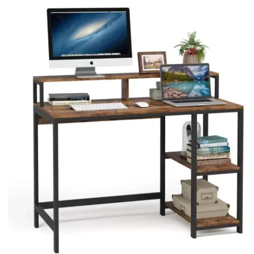 buy-computer-table-with-bookshelf-online-brown