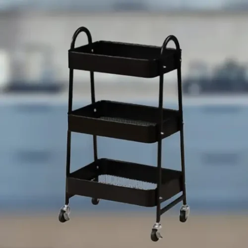 3-tier-utility-rolling-cart-multi-function-storage-rack-black